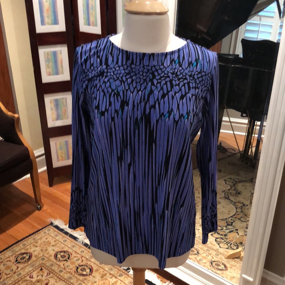 NWT - Bob Mackie purple print top